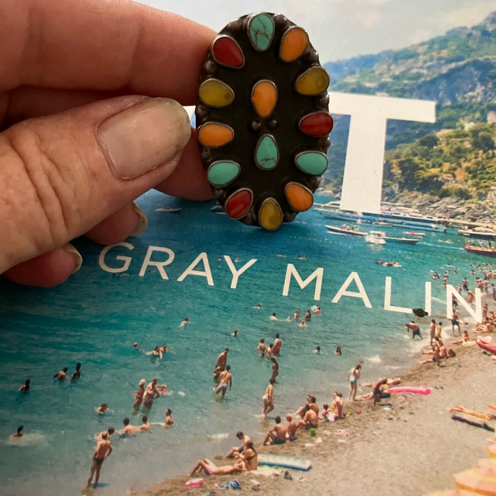 Multicolor Stone Statement Ring - Picture 2 of 4